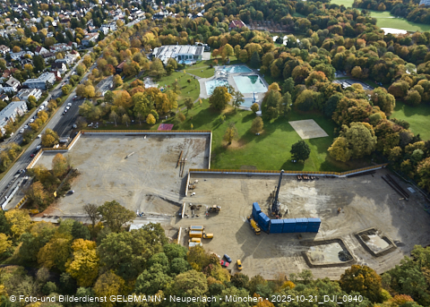 21.10.2025 - Geothermie-Baustelle am Michaelibad in Berg am Laim und Neuperlach